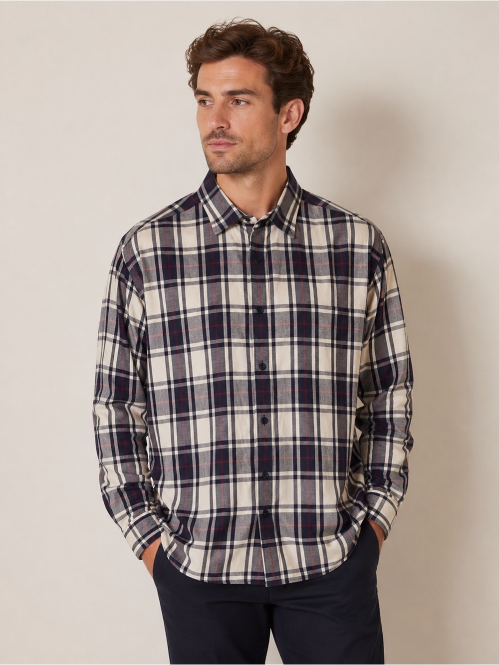 UNTUCKit Plaid Button Down Shirt XL Slim Fit Cotton Blue Check Casual Men